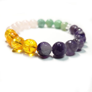 Mix gemstone bracelet.  Gemstone Jewelry, Amethyst Bracelet, #22