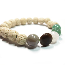 Load image into Gallery viewer, Mix gemstone bracelet.  Gemstone Jewelry, Lava Stone Bracelet, Diffuser Bracelet, #25