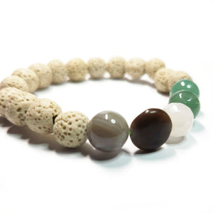 Mix gemstone bracelet.  Gemstone Jewelry, Lava Stone Bracelet, Diffuser Bracelet, #25