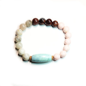 Mix gemstone bracelet,   Unisex Bracelet #J21-1