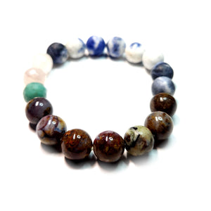 Mix gemstone bracelet, Unisex Bracelet , #J23-2