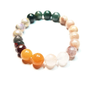 Mix gemstone bracelet,  Unisex Bracelet, #J26-2