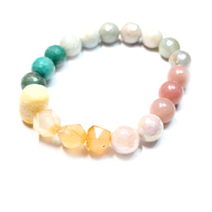 Mix gemstone bracelet,  Unisex Bracelet, #J27-2