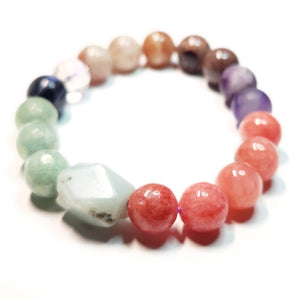 Mix gemstone bracelet,  Gemstone Jewelry, Unisex Bracelet, #J29-2