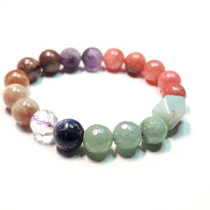 Mix gemstone bracelet,  Gemstone Jewelry, Unisex Bracelet, #J29-2