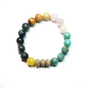 Mix gemstone bracelet, Unisex Bracelet, #J210-2