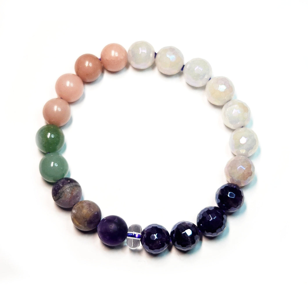 Mix gemstone bracelet, Unisex Bracelet, #J212-2