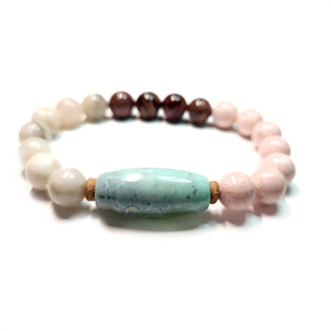 Mix gemstone bracelet,   Unisex Bracelet #J21-1