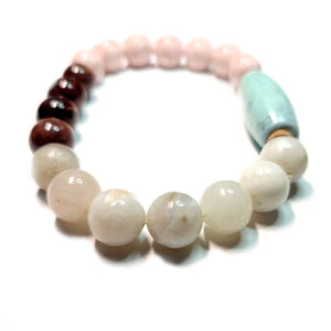 Mix gemstone bracelet,   Unisex Bracelet #J21-1