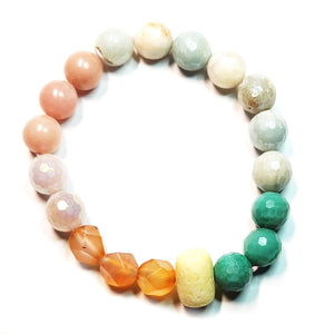 Mix gemstone bracelet,  Unisex Bracelet, #J27-2