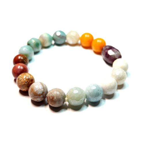 Mix gemstone bracelet, Unisex Bracelet, #J28-2