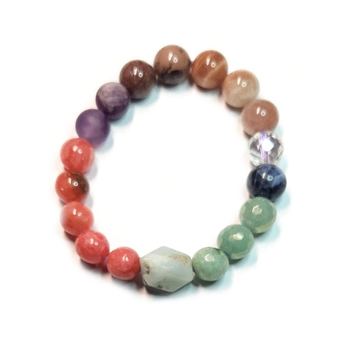 Mix gemstone bracelet,  Gemstone Jewelry, Unisex Bracelet, #J29-2