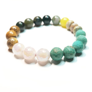 Mix gemstone bracelet, Unisex Bracelet, #J210-2