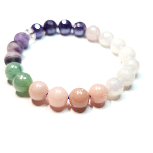 Mix gemstone bracelet, Unisex Bracelet, #J212-2