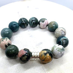 Jasper Stretchy Bracelet (16mm)