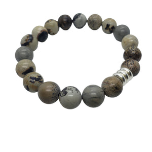 Artistic Jasper Stretchy Bracelet (12mm)