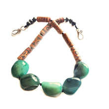 Load image into Gallery viewer, Chunky agate necklace and earrings set