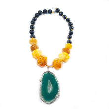 Load image into Gallery viewer, Spiritual Garden, Agate statement necklace