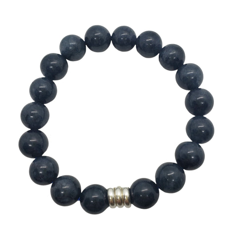 Dumortierite Quartz Stretchy Bracelet (12mm)