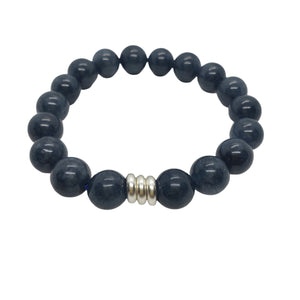 Dumortierite Quartz Stretchy Bracelet (12mm)