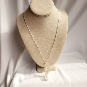 Raw stone jewelry, Natural Himalayan Lemurian Quartz Necklac 3