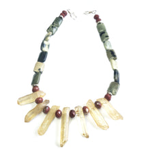 Load image into Gallery viewer, Wind catcher, Quartz and Jasper Necklace